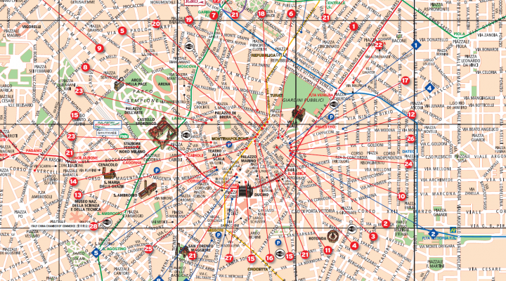 米兰市 中心地图